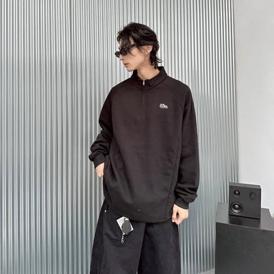 【現貨】Then刺繡立領拉鍊衛衣7