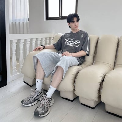 【現貨】Thrashin肩袖撞色賽車風短T6