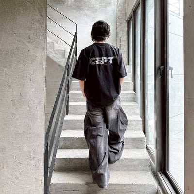 【現貨】火焰字體厚版膠印短T5