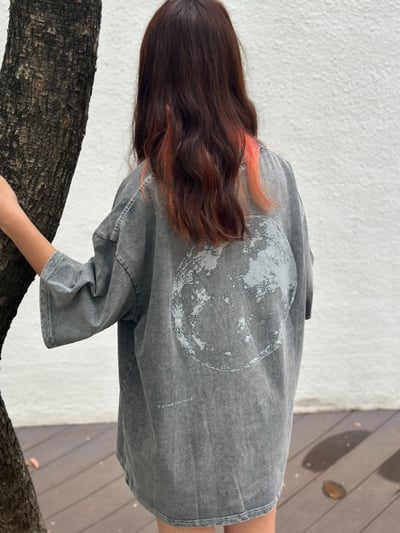 【現貨】地球街頭文字水洗寬T3