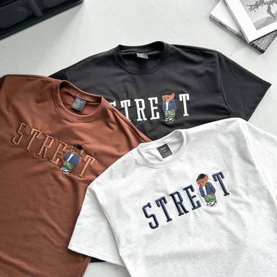 【現貨】STREET刺繡小熊短T12