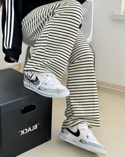 【訂製款】Nike Court Vision 灰痕塗鴉10