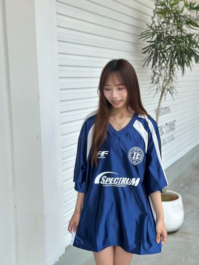 【超吸睛單品】滑面寬鬆Y2K個性球衣短T14