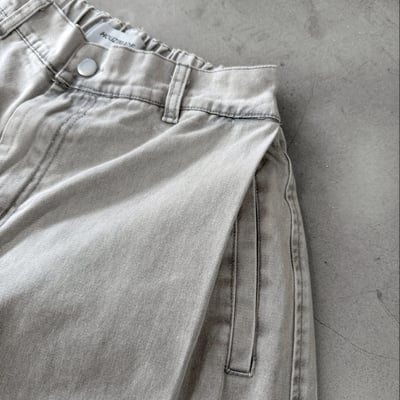 【現貨】壓褶重磅水洗寬版長褲6