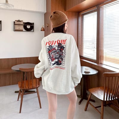 【現貨】日文零食刺繡印花大學T15