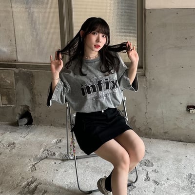 【現貨】INFIX貼布電繡水洗短T2