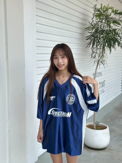 【超吸睛單品】滑面寬鬆Y2K個性球衣短T13