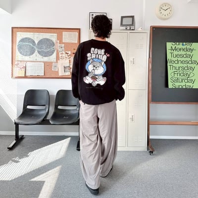 【現貨】CONE SHIVA插畫感柴犬印花大學T8