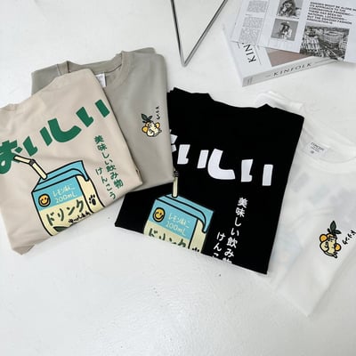 【現貨】日系柚子貓果汁短T10