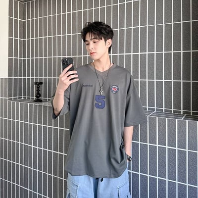 【現貨】Aurocean刺繡數字短T4