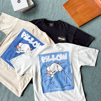 【現貨】PiLLOW 睡覺狗印花短T12