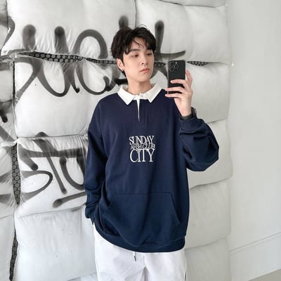 【現貨】刺繡英字撞色領POLO衫5