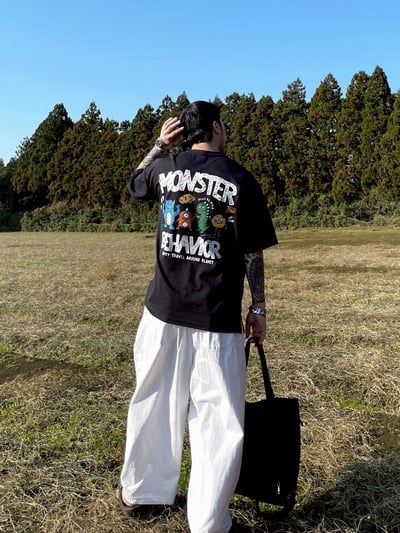 【SORONA® 涼感現貨】MONSTER BEHAVIOR 怪獸插畫印花短T2