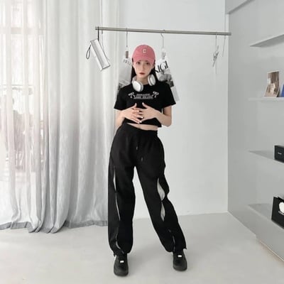 【現貨】流線拼布造型長褲5