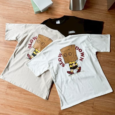 【現貨】slow down蒙面紙袋男孩印花短T13