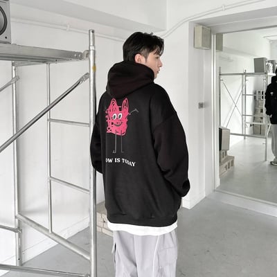 【四色圖案不同!!隊服首選】手繪感心情表情帽T4