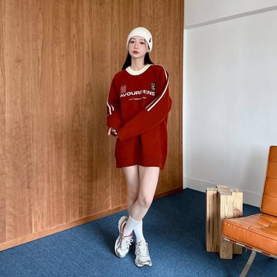 【現貨】FAVOURITENS 98撞色織帶毛衣10