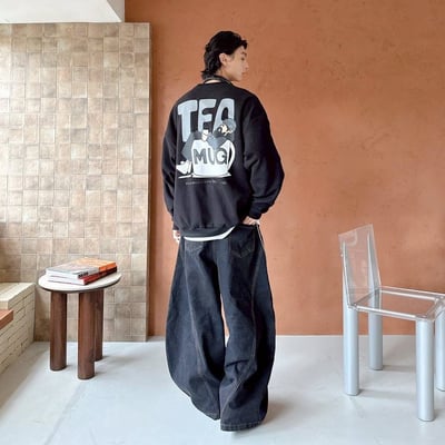 【現貨】TEA  MUG 咖啡杯大叔印花大學T5