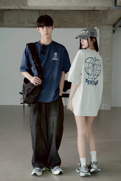 【SORONA® 涼感現貨】CEPT愛心BUNNY兔印花短T2