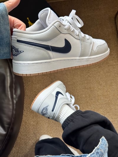 【現貨】Air Jordan 1 Low "Georgetown" GS白灰藍｜553560-1463