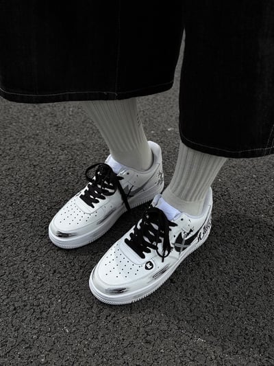 【訂製款】Nike Air Force 1 黑白塗鴉5