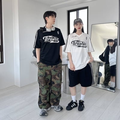 【現貨】Thrashin肩袖撞色賽車風短T2