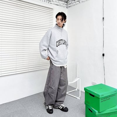 【現貨】CORTLAND貼布繡拉鍊立領衛衣6