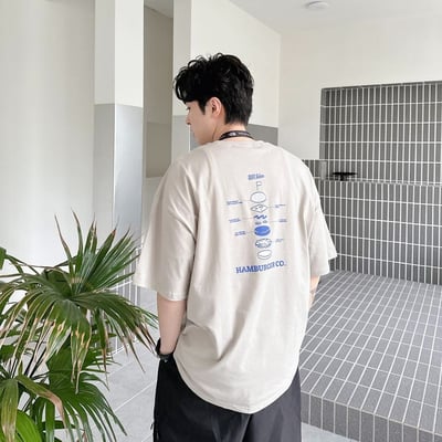 【現貨】漢堡分解印花短T3