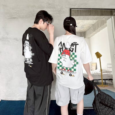【現貨】GOAST棋盤格滑板幽靈印花短T2
