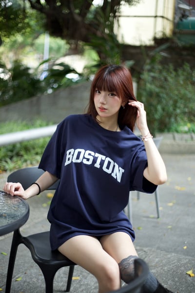 【校園風必備!!現貨速發】BOSTON印花短T1