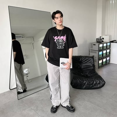 【超Q萌怪現貨】SAME泡泡字小怪獸短T2