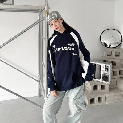 【現貨】INSSTUDIOS肩袖拼接帽T5