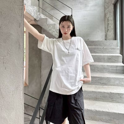 【現貨】噪點雙星光芒印花短T8