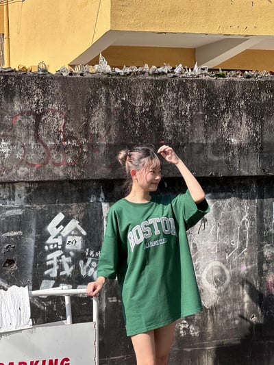 【熱銷款回歸現貨】BOSTON刺繡短T10