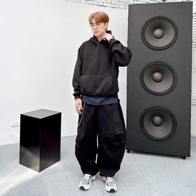 【現貨】素色百搭短寬刷毛帽T6