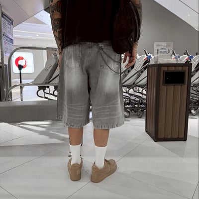 【現貨】韓式街頭水洗完美版型七分牛仔褲5