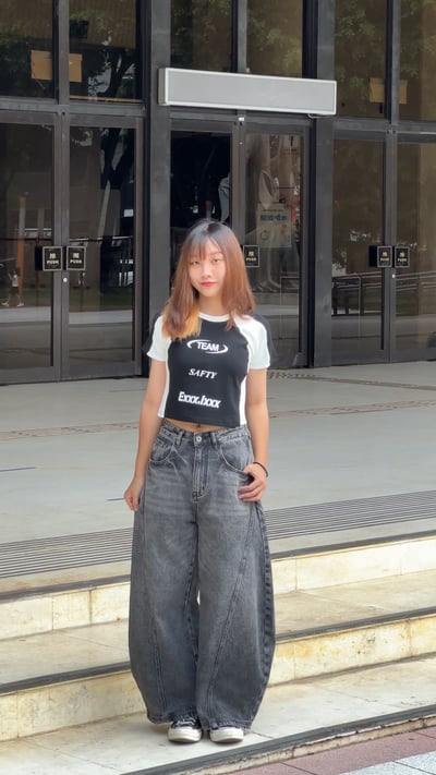 【現貨】美式撞色賽車風短版T1