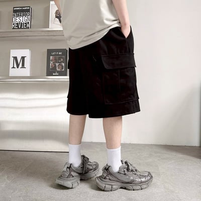 【現貨】束繩口袋造型棉短褲4