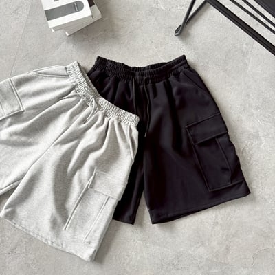 【現貨】束繩口袋造型棉短褲9