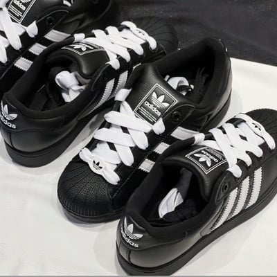 【爆款國外補貨連線!!】Adidas Originals Superstar II 黑白 經典 金標 貝殼鞋 男女款 情侶鞋｜KK44742
