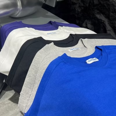 【超值現貨】重磅肩雙線素色短T7