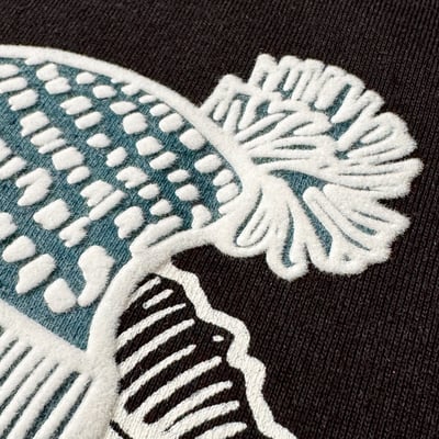 【現貨】毛帽魚植絨印花短T8