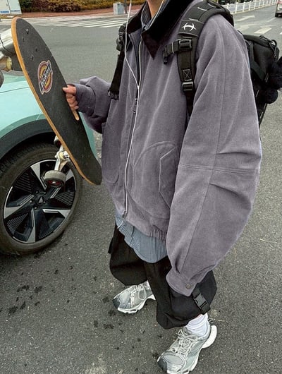 【現貨】斜紋布廓形鋪棉外套10