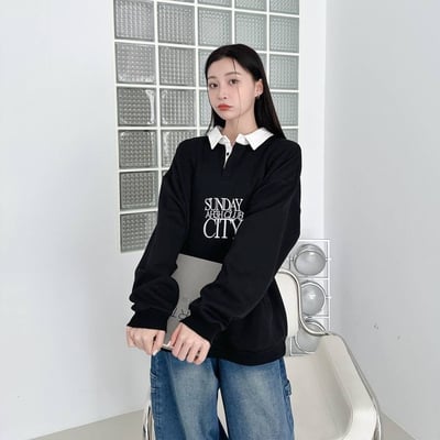 【現貨】刺繡英字撞色領POLO衫8