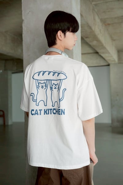 【現貨】CAT KITCHEN貓咪麵包印花短T3