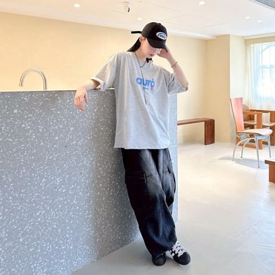 【現貨】aurocean斑駁字印花短T3