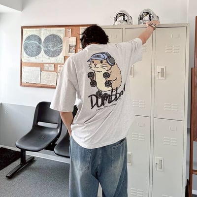 【現貨】dumbbell田鼠健身塗鴉感印花短T12