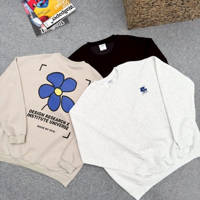 【現貨】刺繡對焦框花朵大學T10