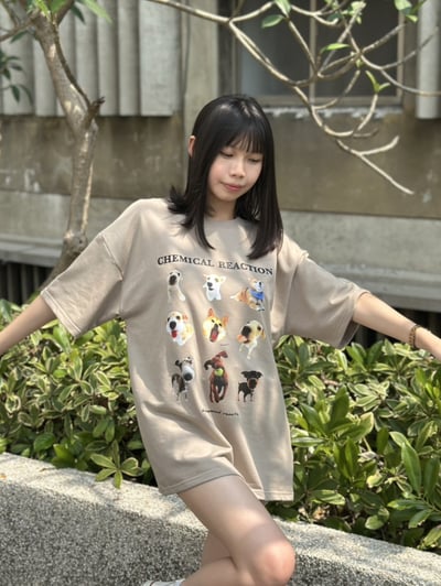 【超Q現貨】狗狗圖鑑印花短T5