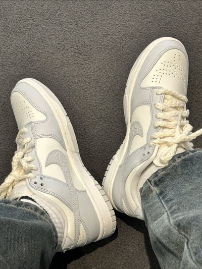 【現貨】NIKE Wmns Dunk Low Needlework 浮雕骨白灰｜FJ4553-13312